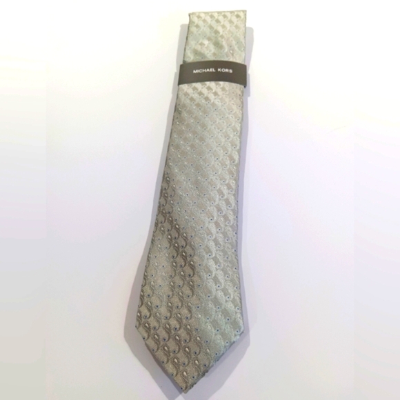 Michael Kors Men's Silver Ramson Pin-Dot Tie (NWT) - Picture 1 of 8